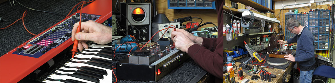 Electronic music gear repairs ... If you can plug it in and make music with it we most likely work on it.